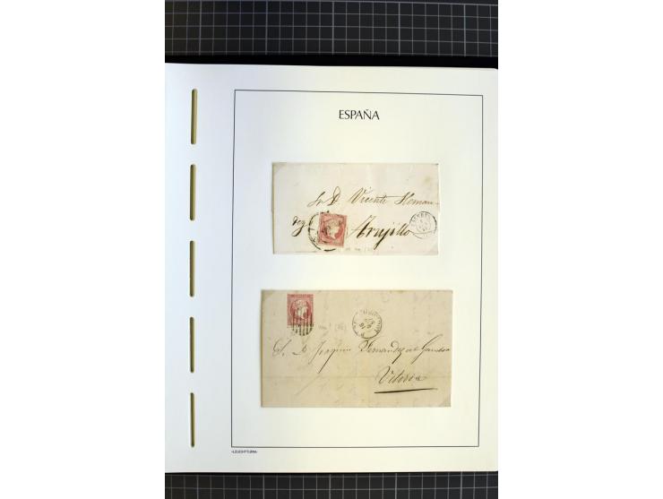 1850/65, gestempelte kleine Sammlung, dabei Spezialteil der Mi.-Nr. 1 mit fast vollständiger Plattierung der Platte 1 (nur ei