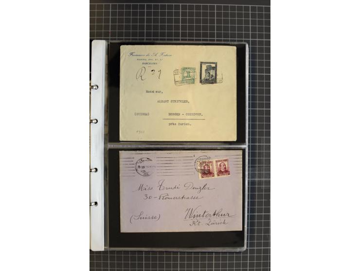 1839/1995, Partie Briefe und Karten, dabei Reco, Zensur und Luftpost etc.
