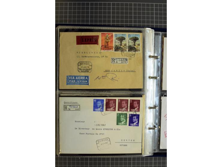 1839/1995, Partie Briefe und Karten, dabei Reco, Zensur und Luftpost etc.
