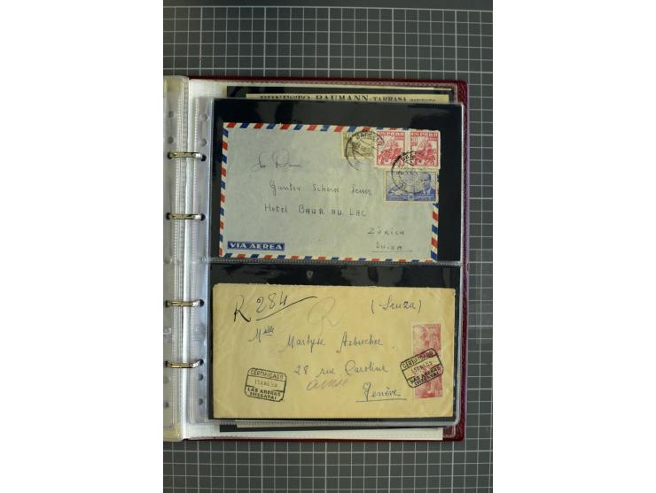 1839/1995, Partie Briefe und Karten, dabei Reco, Zensur und Luftpost etc.