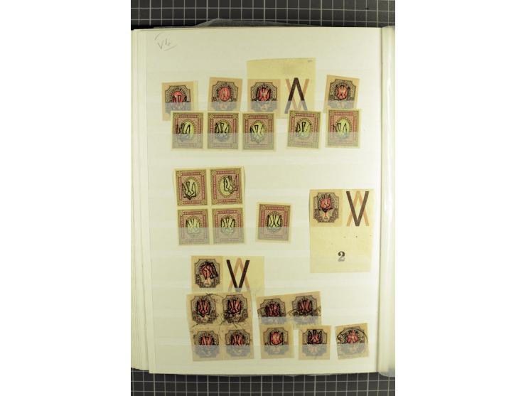1918, Odessa, 64seitiges Lagerbuch mit echten Werten, sauber sortiert nach den 10 Typen und Untertypen, dabei ein guter Teil 