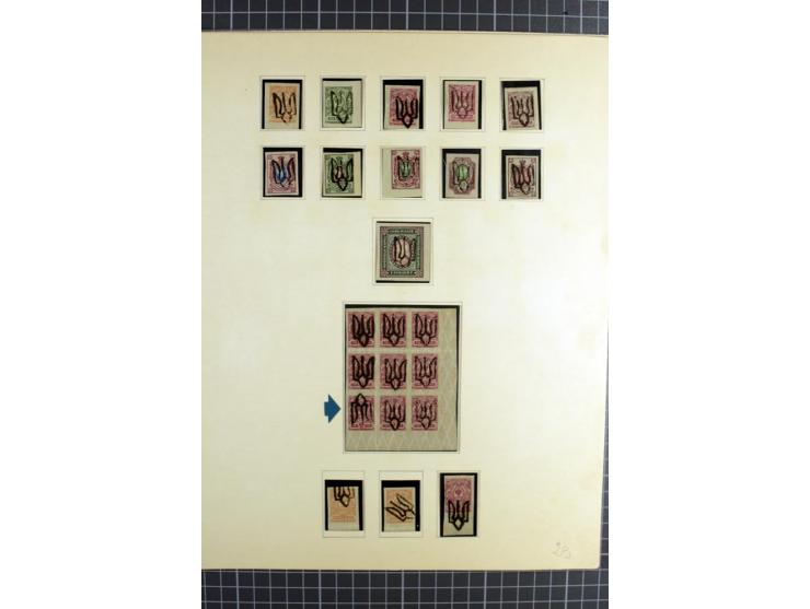 Mixed lot comprising stockbook with imperforates of the 1920 Vienna issue, including printed on maps, mostly unmounted mint a