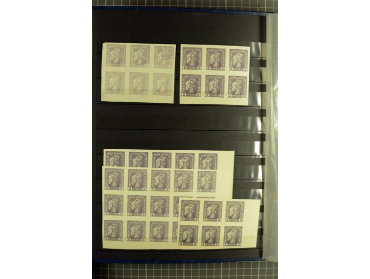Mixed lot comprising stockbook with imperforates of the 1920 Vienna issue, including printed on maps, mostly unmounted mint a