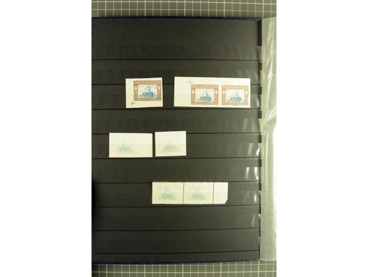 Mixed lot comprising stockbook with imperforates of the 1920 Vienna issue, including printed on maps, mostly unmounted mint a