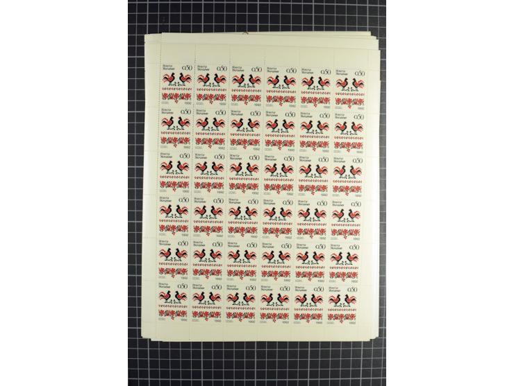 Mixed lot comprising stockbook with imperforates of the 1920 Vienna issue, including printed on maps, mostly unmounted mint a