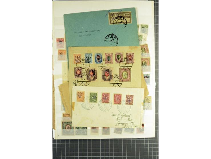Mixed lot comprising stockbook with imperforates of the 1920 Vienna issue, including printed on maps, mostly unmounted mint a
