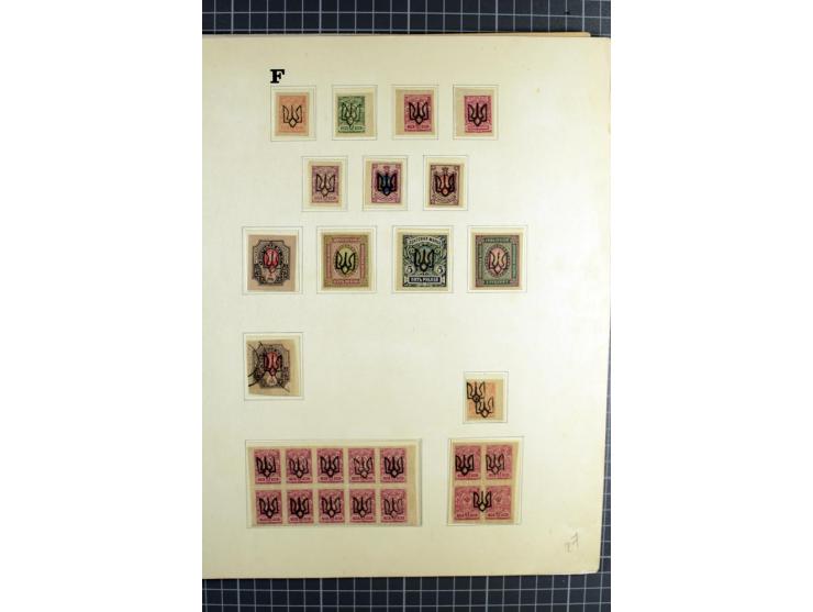 Mixed lot comprising stockbook with imperforates of the 1920 Vienna issue, including printed on maps, mostly unmounted mint a