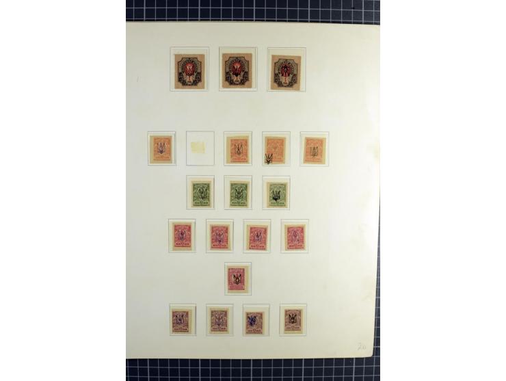 Mixed lot comprising stockbook with imperforates of the 1920 Vienna issue, including printed on maps, mostly unmounted mint a