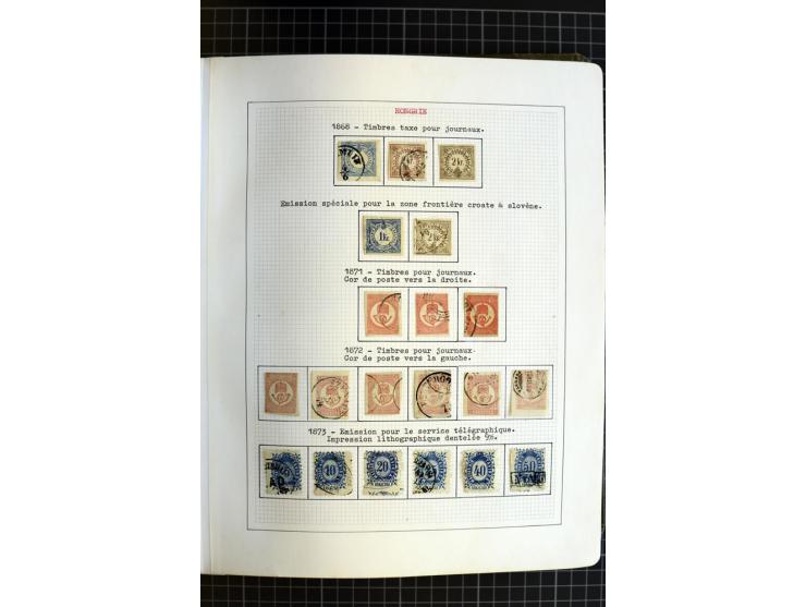 1868/1979, ungebrauchte und gestempelte Sammlung mit u.a. Mi.-Nr. 1 (3), 4 (5), 5 (4), 6(6), 430-37U, 467-70U, 1104I, Bl.18A 