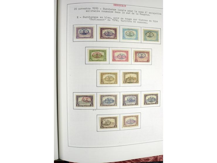 Besetzte Gebiete: 1919/21, ungebrauchte Sammlung mit einigen Belegen, dabei auch Neu-Rumänien und Westungarn, dabei viele Aba