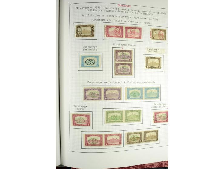 Besetzte Gebiete: 1919/21, ungebrauchte Sammlung mit einigen Belegen, dabei auch Neu-Rumänien und Westungarn, dabei viele Aba