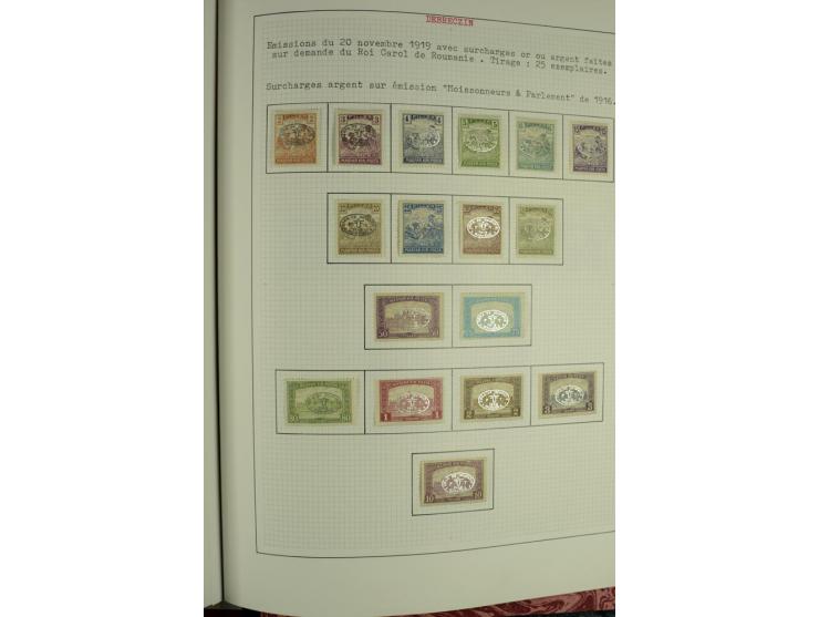 Besetzte Gebiete: 1919/21, ungebrauchte Sammlung mit einigen Belegen, dabei auch Neu-Rumänien und Westungarn, dabei viele Aba