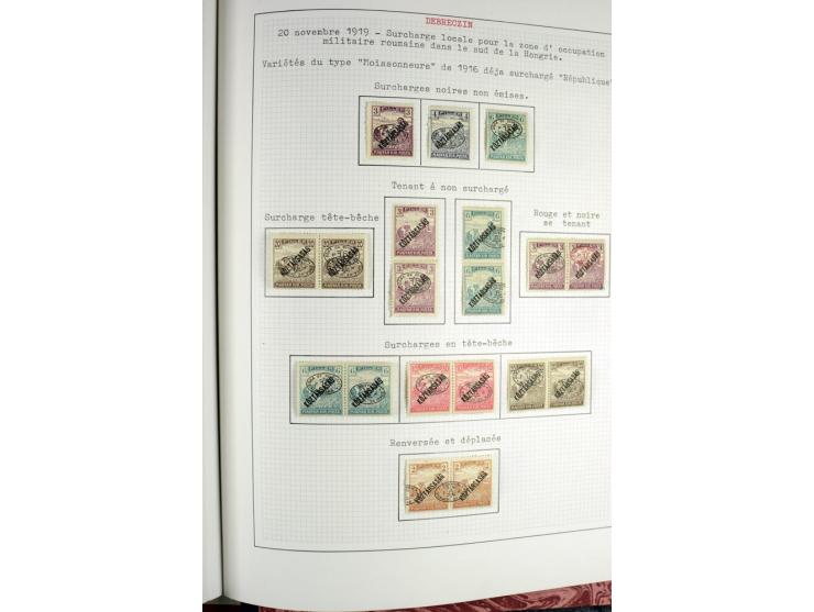 Besetzte Gebiete: 1919/21, ungebrauchte Sammlung mit einigen Belegen, dabei auch Neu-Rumänien und Westungarn, dabei viele Aba