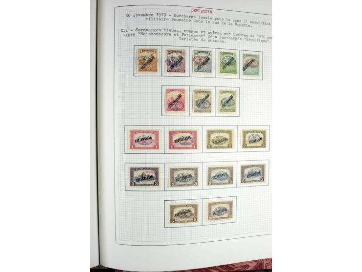 Besetzte Gebiete: 1919/21, ungebrauchte Sammlung mit einigen Belegen, dabei auch Neu-Rumänien und Westungarn, dabei viele Aba