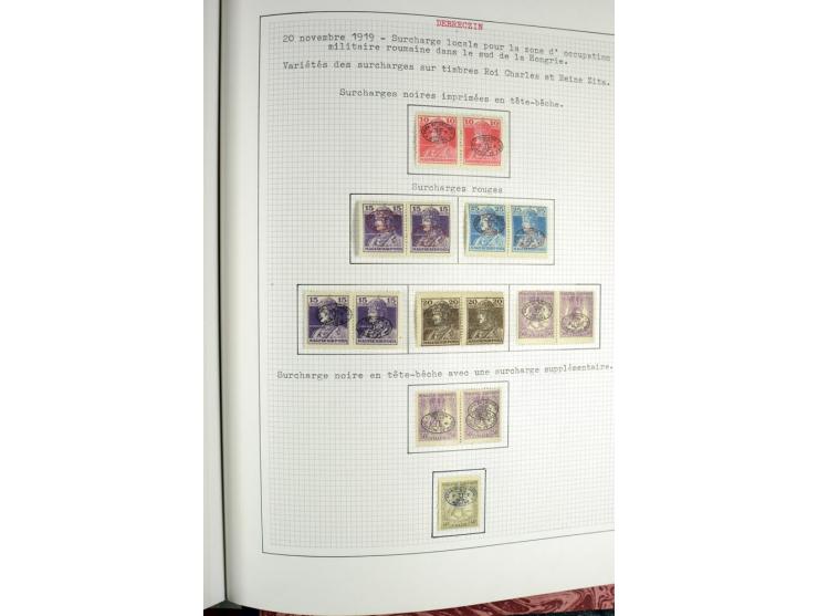 Besetzte Gebiete: 1919/21, ungebrauchte Sammlung mit einigen Belegen, dabei auch Neu-Rumänien und Westungarn, dabei viele Aba
