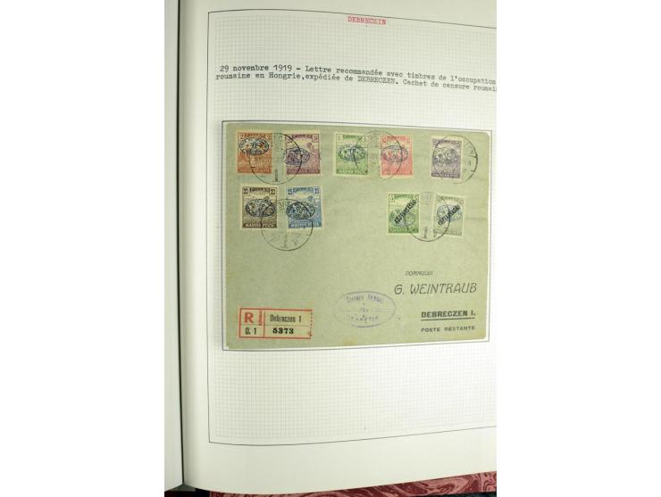 Besetzte Gebiete: 1919/21, ungebrauchte Sammlung mit einigen Belegen, dabei auch Neu-Rumänien und Westungarn, dabei viele Aba