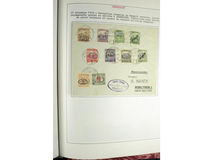 Besetzte Gebiete: 1919/21, ungebrauchte Sammlung mit einigen Belegen, dabei auch Neu-Rumänien und Westungarn, dabei viele Aba