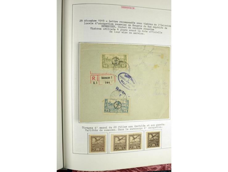 Besetzte Gebiete: 1919/21, ungebrauchte Sammlung mit einigen Belegen, dabei auch Neu-Rumänien und Westungarn, dabei viele Aba