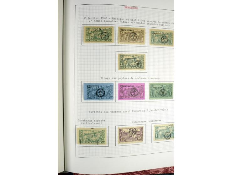 Besetzte Gebiete: 1919/21, ungebrauchte Sammlung mit einigen Belegen, dabei auch Neu-Rumänien und Westungarn, dabei viele Aba