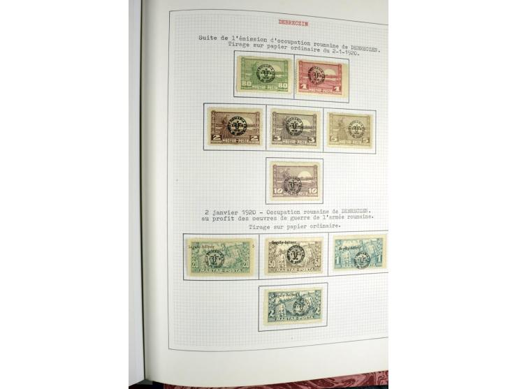 Besetzte Gebiete: 1919/21, ungebrauchte Sammlung mit einigen Belegen, dabei auch Neu-Rumänien und Westungarn, dabei viele Aba
