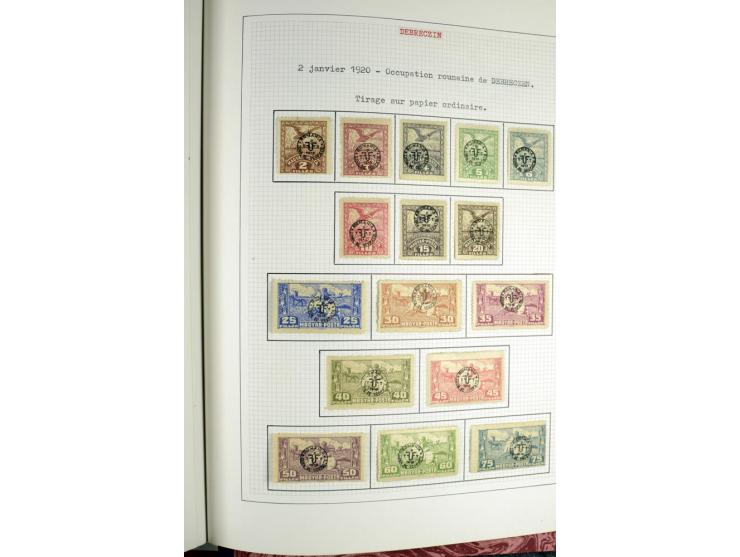Besetzte Gebiete: 1919/21, ungebrauchte Sammlung mit einigen Belegen, dabei auch Neu-Rumänien und Westungarn, dabei viele Aba