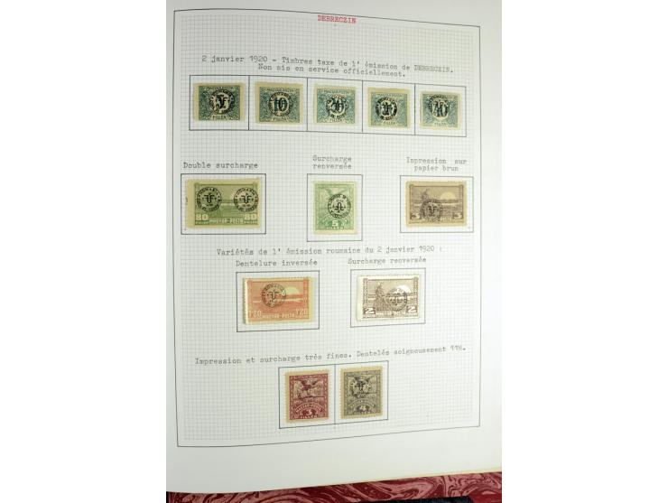 Besetzte Gebiete: 1919/21, ungebrauchte Sammlung mit einigen Belegen, dabei auch Neu-Rumänien und Westungarn, dabei viele Aba