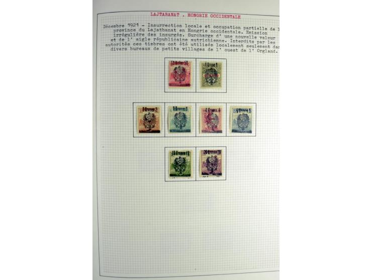 Besetzte Gebiete: 1919/21, ungebrauchte Sammlung mit einigen Belegen, dabei auch Neu-Rumänien und Westungarn, dabei viele Aba