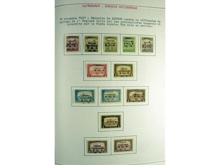 Besetzte Gebiete: 1919/21, ungebrauchte Sammlung mit einigen Belegen, dabei auch Neu-Rumänien und Westungarn, dabei viele Aba