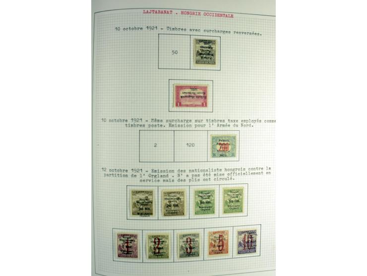Besetzte Gebiete: 1919/21, ungebrauchte Sammlung mit einigen Belegen, dabei auch Neu-Rumänien und Westungarn, dabei viele Aba