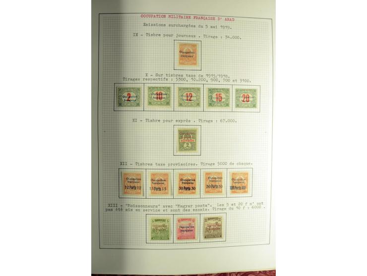 Besetzte Gebiete: 1919/21, ungebrauchte Sammlung mit einigen Belegen, dabei auch Neu-Rumänien und Westungarn, dabei viele Aba