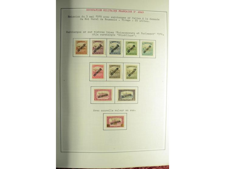 Besetzte Gebiete: 1919/21, ungebrauchte Sammlung mit einigen Belegen, dabei auch Neu-Rumänien und Westungarn, dabei viele Aba
