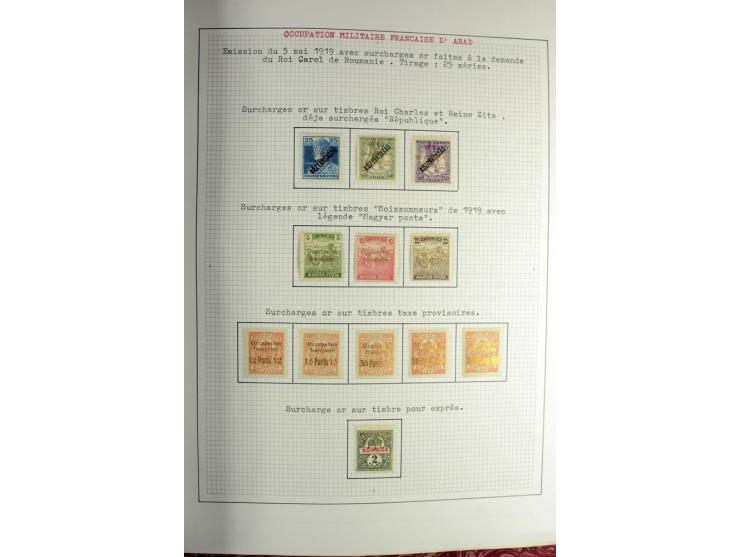Besetzte Gebiete: 1919/21, ungebrauchte Sammlung mit einigen Belegen, dabei auch Neu-Rumänien und Westungarn, dabei viele Aba