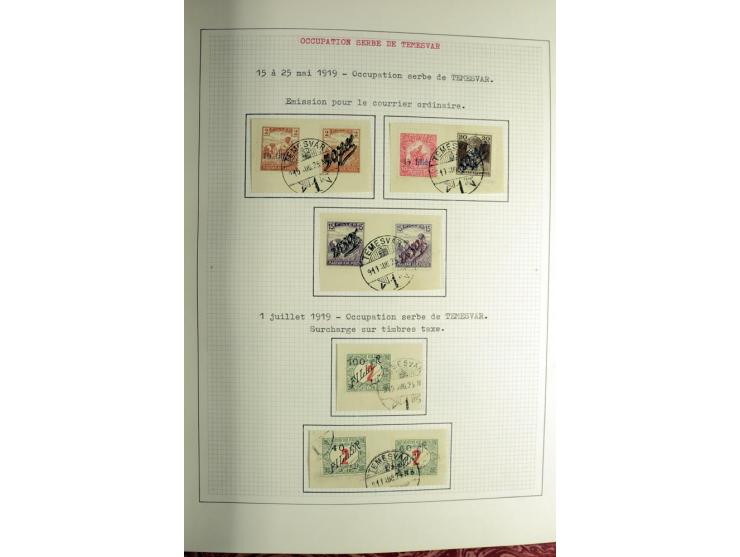 Besetzte Gebiete: 1919/21, ungebrauchte Sammlung mit einigen Belegen, dabei auch Neu-Rumänien und Westungarn, dabei viele Aba