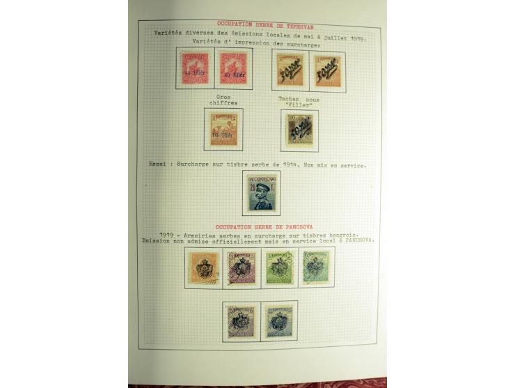 Besetzte Gebiete: 1919/21, ungebrauchte Sammlung mit einigen Belegen, dabei auch Neu-Rumänien und Westungarn, dabei viele Aba