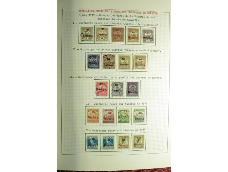 Besetzte Gebiete: 1919/21, ungebrauchte Sammlung mit einigen Belegen, dabei auch Neu-Rumänien und Westungarn, dabei viele Aba