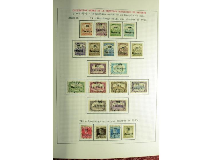Besetzte Gebiete: 1919/21, ungebrauchte Sammlung mit einigen Belegen, dabei auch Neu-Rumänien und Westungarn, dabei viele Aba