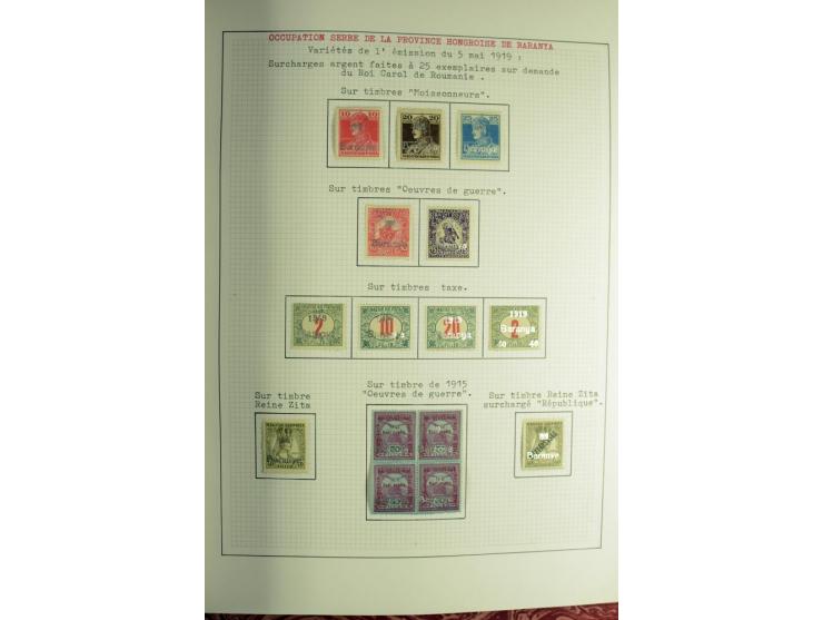 Besetzte Gebiete: 1919/21, ungebrauchte Sammlung mit einigen Belegen, dabei auch Neu-Rumänien und Westungarn, dabei viele Aba