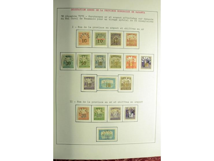 Besetzte Gebiete: 1919/21, ungebrauchte Sammlung mit einigen Belegen, dabei auch Neu-Rumänien und Westungarn, dabei viele Aba