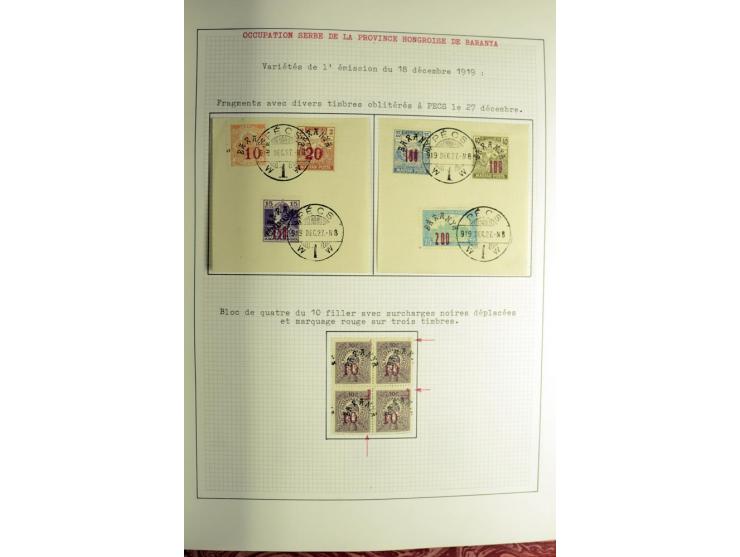 Besetzte Gebiete: 1919/21, ungebrauchte Sammlung mit einigen Belegen, dabei auch Neu-Rumänien und Westungarn, dabei viele Aba