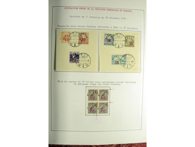 Besetzte Gebiete: 1919/21, ungebrauchte Sammlung mit einigen Belegen, dabei auch Neu-Rumänien und Westungarn, dabei viele Aba