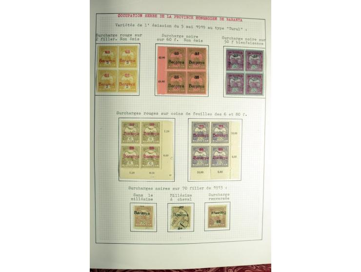 Besetzte Gebiete: 1919/21, ungebrauchte Sammlung mit einigen Belegen, dabei auch Neu-Rumänien und Westungarn, dabei viele Aba