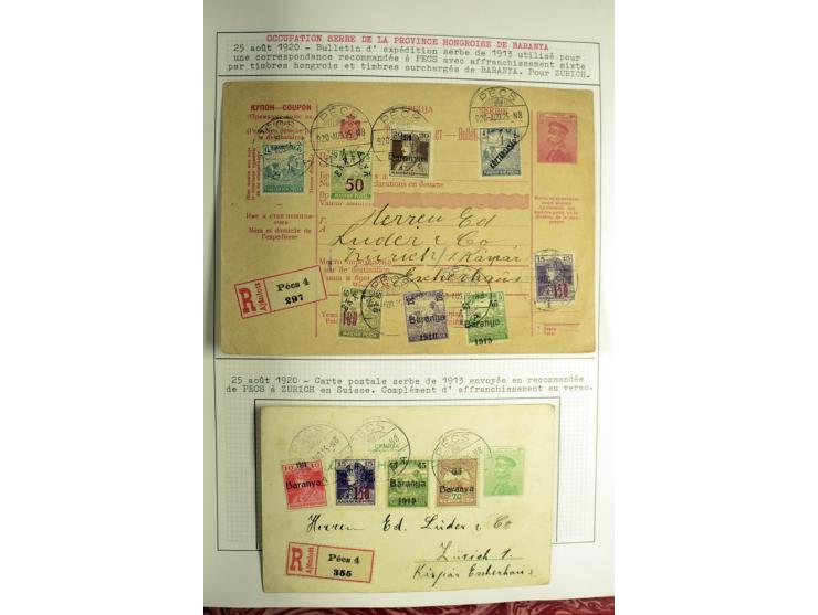 Besetzte Gebiete: 1919/21, ungebrauchte Sammlung mit einigen Belegen, dabei auch Neu-Rumänien und Westungarn, dabei viele Aba