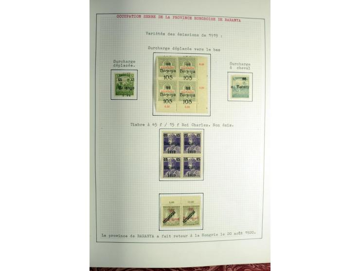 Besetzte Gebiete: 1919/21, ungebrauchte Sammlung mit einigen Belegen, dabei auch Neu-Rumänien und Westungarn, dabei viele Aba