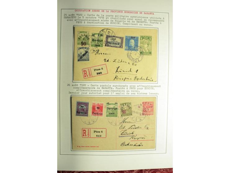 Besetzte Gebiete: 1919/21, ungebrauchte Sammlung mit einigen Belegen, dabei auch Neu-Rumänien und Westungarn, dabei viele Aba