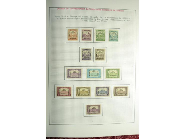 Besetzte Gebiete: 1919/21, ungebrauchte Sammlung mit einigen Belegen, dabei auch Neu-Rumänien und Westungarn, dabei viele Aba