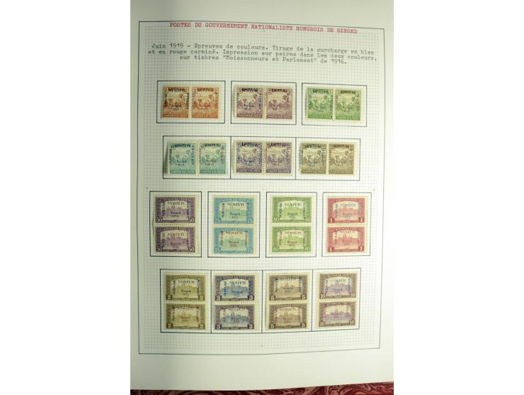 Besetzte Gebiete: 1919/21, ungebrauchte Sammlung mit einigen Belegen, dabei auch Neu-Rumänien und Westungarn, dabei viele Aba