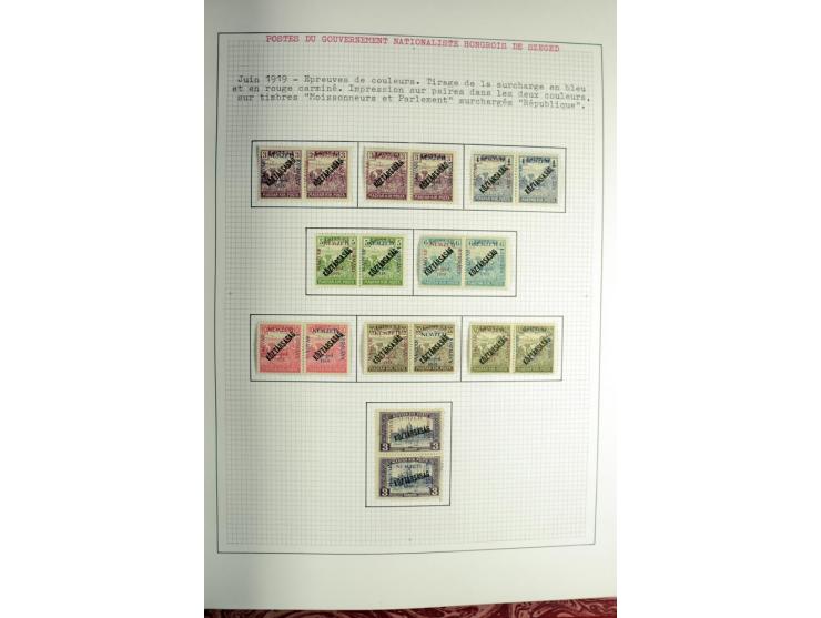 Besetzte Gebiete: 1919/21, ungebrauchte Sammlung mit einigen Belegen, dabei auch Neu-Rumänien und Westungarn, dabei viele Aba