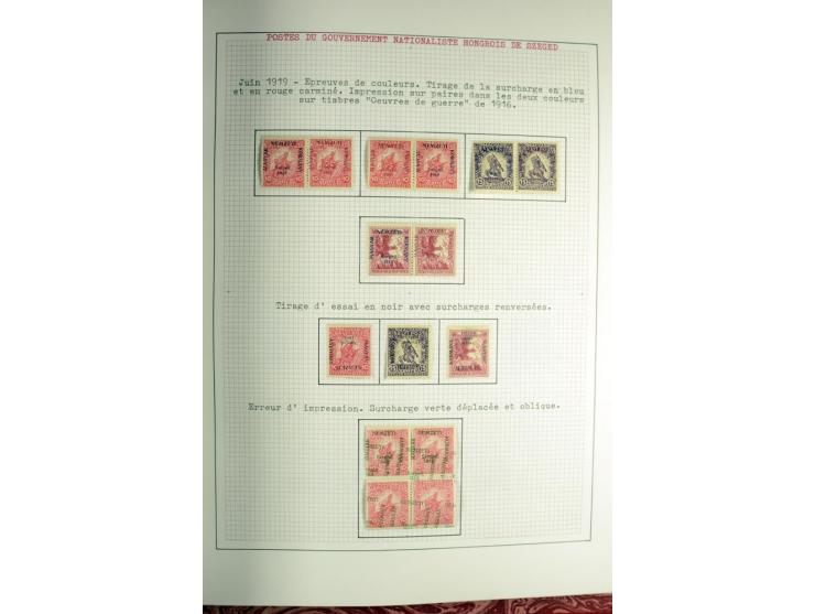 Besetzte Gebiete: 1919/21, ungebrauchte Sammlung mit einigen Belegen, dabei auch Neu-Rumänien und Westungarn, dabei viele Aba