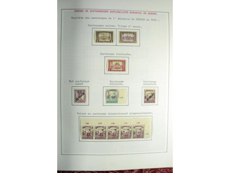 Besetzte Gebiete: 1919/21, ungebrauchte Sammlung mit einigen Belegen, dabei auch Neu-Rumänien und Westungarn, dabei viele Aba