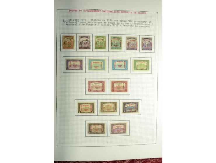 Besetzte Gebiete: 1919/21, ungebrauchte Sammlung mit einigen Belegen, dabei auch Neu-Rumänien und Westungarn, dabei viele Aba